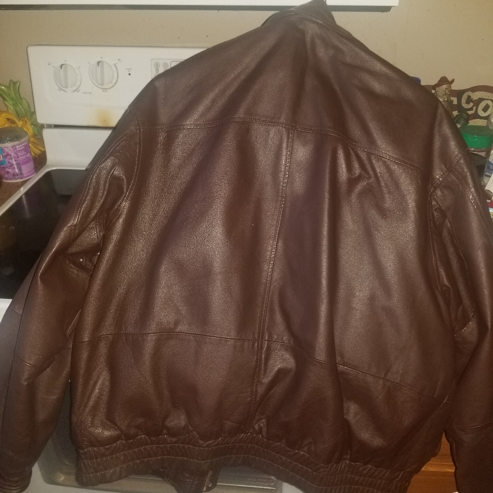 Mens leather jacket eatra large